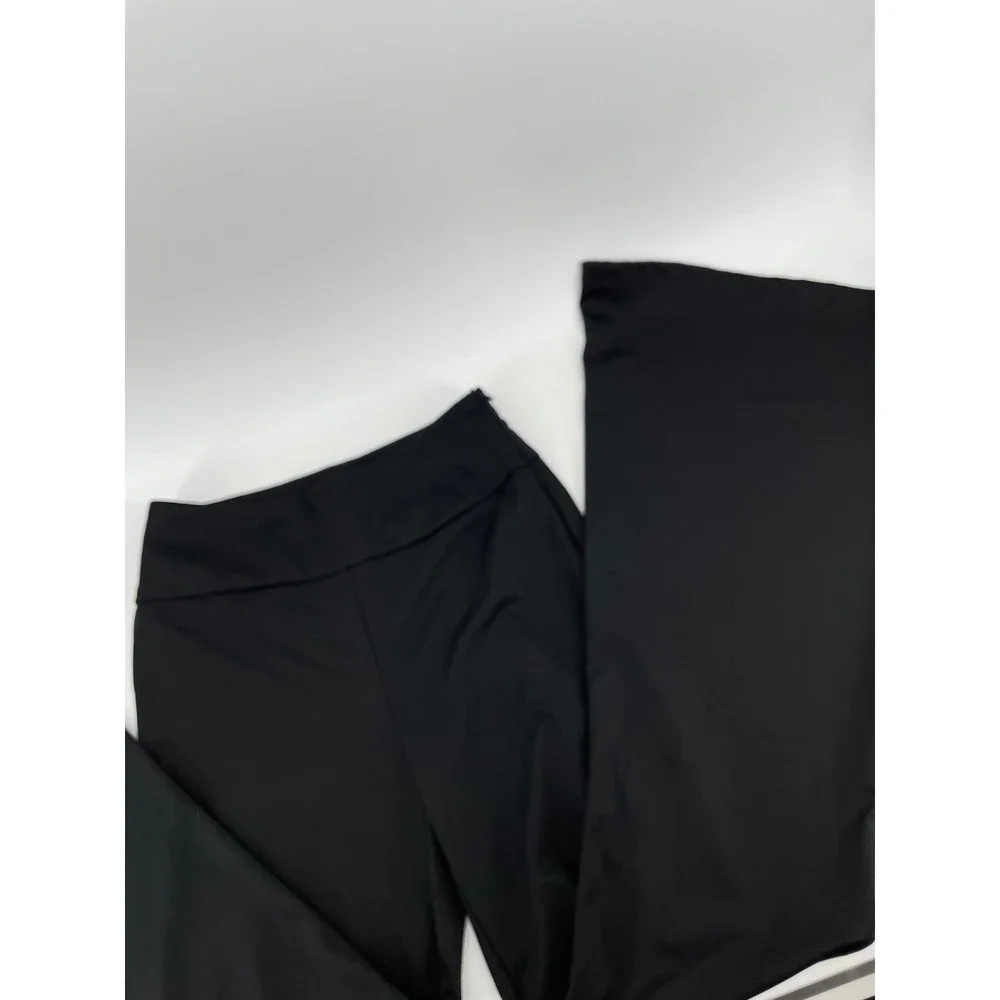 Princess Polly Flare Yoga Pants Womens 2 Black High Rise Stretch Wide‎ Leg Y2K
